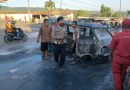 Sebuah Mobil Angkot Terbakar di Jalan Raya Tegal Panjang, Polsek Cariu Gelar Olah TKP