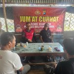 Kegiatan Jum’at Curhat Polsek Manggar di Warung Kopi Habibi Desa Lalang Jaya