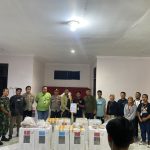 Selesai Pencoblosan, Kotak Suara Dari TPS Dikembalikan ke PPK Dengan Pengawalan Ketat Personel Polres Belitung Timur 