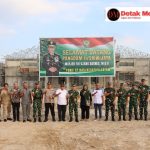 Kapolres Belitung Timur Dampingi Pangdam Sriwijaya Tinjau Progres Pembangunan Markas Yonif TP 845/Kesatria Satam