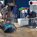Tragis Satu Unit Sepeda Motor Merek Vixion Terbakar Di Jalan Raya Manggar