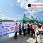 Kurang Dari 2 Jam Pasar Murah Yang Digelar Polres Belitung Timur Ludes Terjual