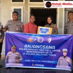 Peringati Hari Lalu Lintas Bhayangkara ke-70, Satlantas Polres Belitung Timur Gelar Bakti Sosial di Empat Desa