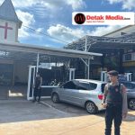 Ciptakan Rasa Aman, Sat SAMAPTA Polres Beltim Gelar Patroli Presisi di Empat Gereja Kec. Manggar