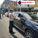 Polres Belitung Gelar Razia Stationer Operasi Zebra Menumbing 2025, 9 Pengendara Diberi Teguran