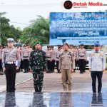 Amankan Nataru, Polres Belitung Timur Laksanakan Apel Gelar Pasukan Operasi Lilin Menumbing 2025