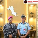 Silaturahmi Penuh Kehangatan, Danlanud Terima Kunjungan Danlanal Babel