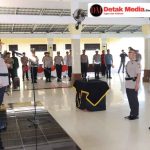 Kapolres Belitung Timur Pimpin Upacara Sertijab Kasiwas Polres Belitung Timur