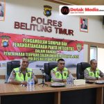 Wakapolres Belitung Timur Pimpin Pengambilan Sumpah dan Penandatanganan Pakta Integritas Penerimaan Polri T.A. 2026.