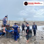 Tim Gabungan Polres Belitung Tertibkan Tambang Timah Ilegal Di Perairan Laut Dusun Ulim Membalong