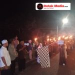 Polsek Kelapa Kampit Amankan dan Kawal Pawai Obor Sambut Tahun Baru Islam 1448 H