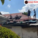 Respons Cepat Polsek Dendang Tangani Peristiwa Kebakaran Rumah di Desa Jangkang