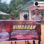 Sat Binmas Polres Belitung Timur Edukasi Masyarakat Desa Padang tentang Bahaya Karhutla