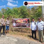 Bhabinkamtibmas Polres Belitung Timur Pasang Spanduk Imbauan Larangan Pembakaran Hutan