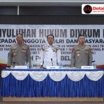 Kapolres Belitung Timur Ikuti Penyuluhan Hukum Divkum Polri di Polres Belitung